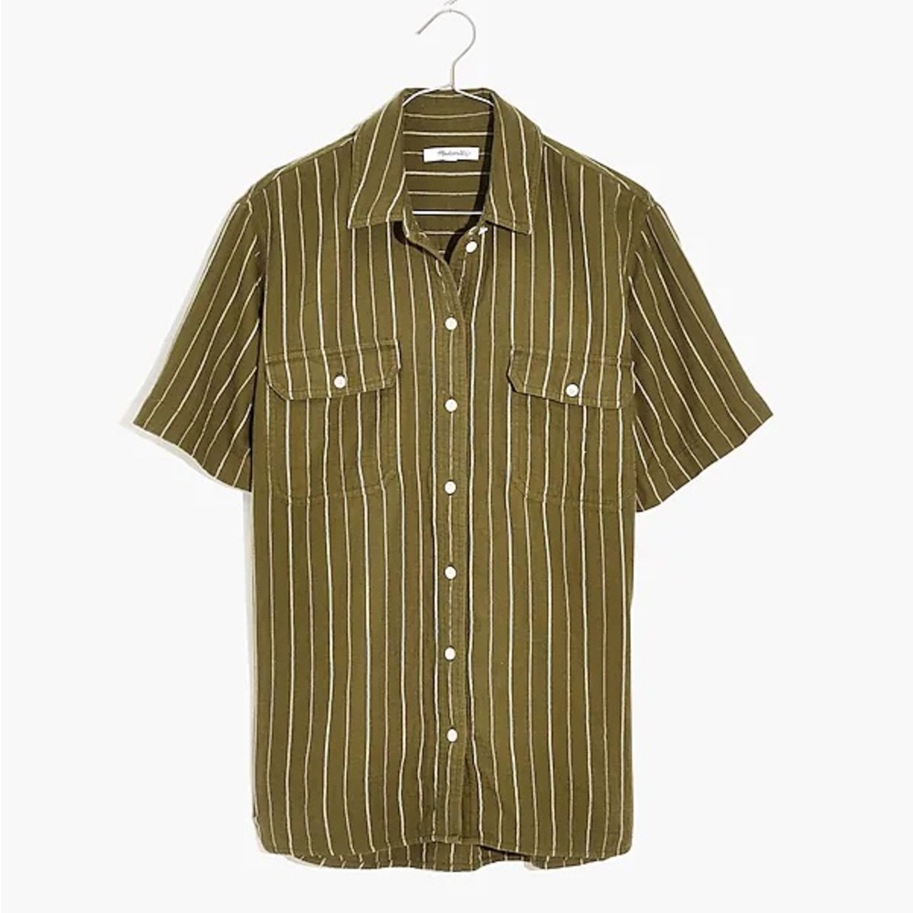 Madewell Women’s Green Button-Up Shirt